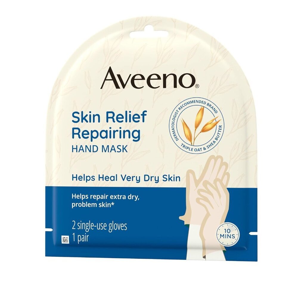 Skin Relief Repairing Hand Mask, Moisturizing Gloves with Prebiotic Oat & Shea B - Picture 7 of 9